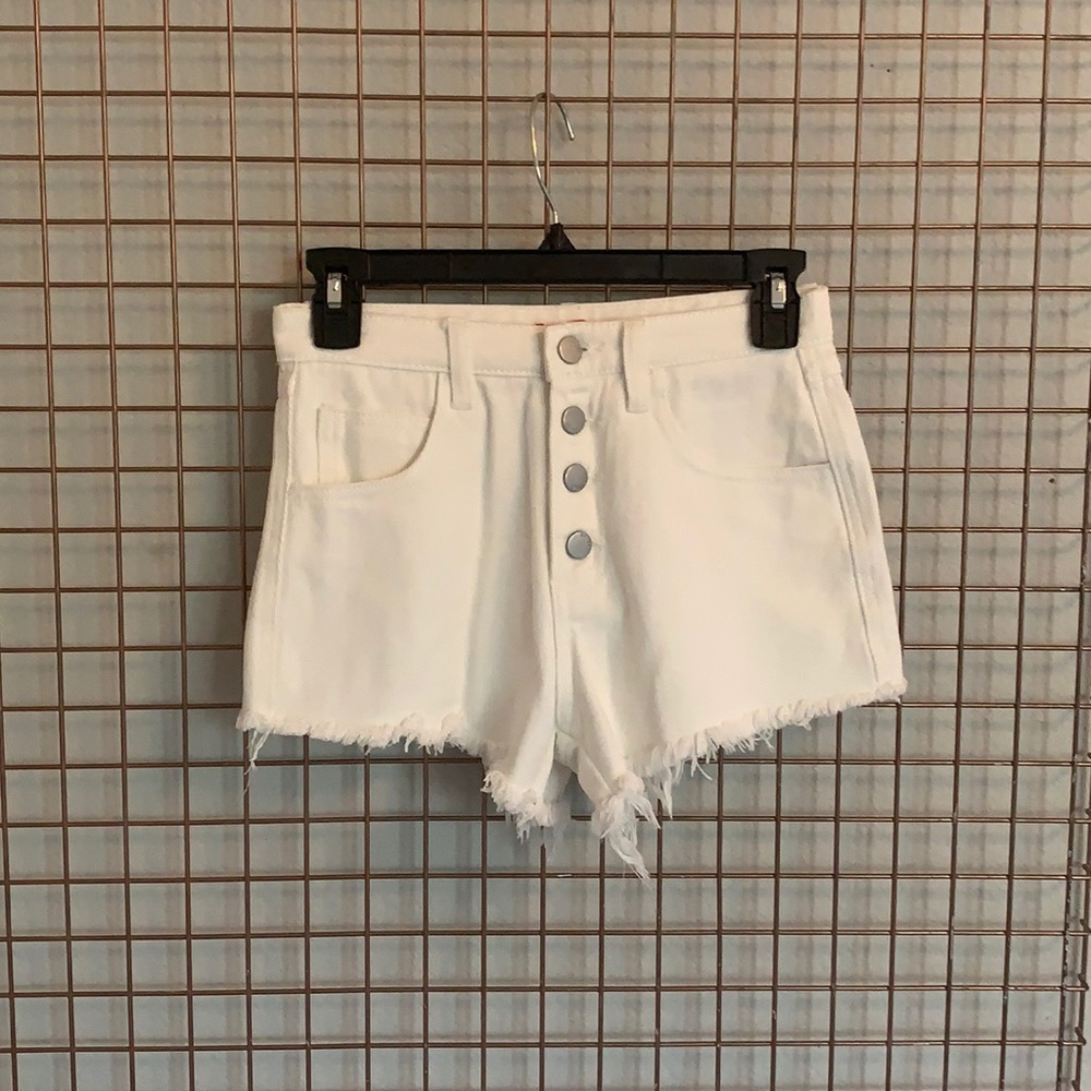 NWT white jean shorts